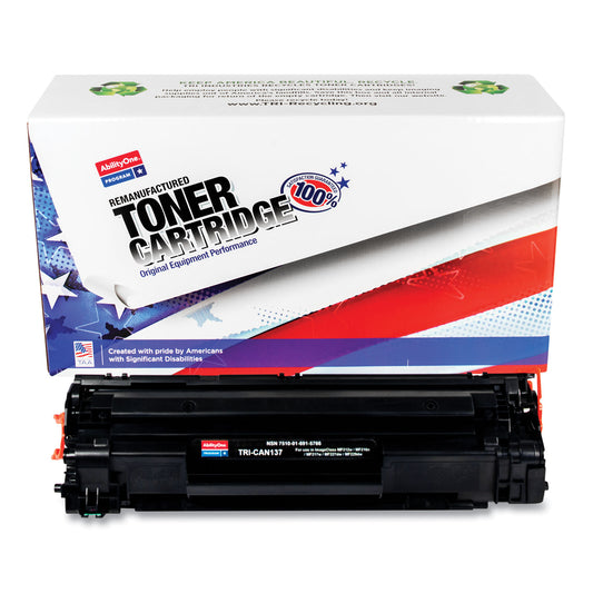 AbilityOne 7510016915766 Remanufactured 9435B001AA (137) Toner, 2,400 Page-Yield, Black