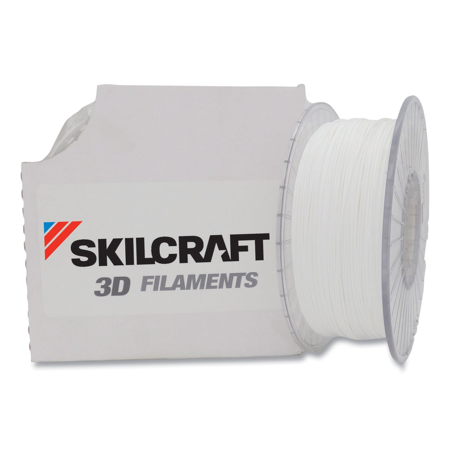 AbilityOne 7045016858921, SKILCRAFT 3D Printer Polylactic Acid Filament, 1.75 mm, White