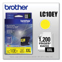 Brother LC10EY INKvestment Super High-Yield Ink, 1,200 Page-Yield, Yellow