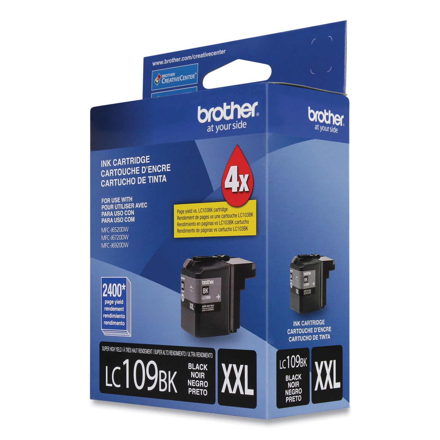 Brother LC109BK Innobella Super High-Yield Ink, 2,400 Page-Yield, Black