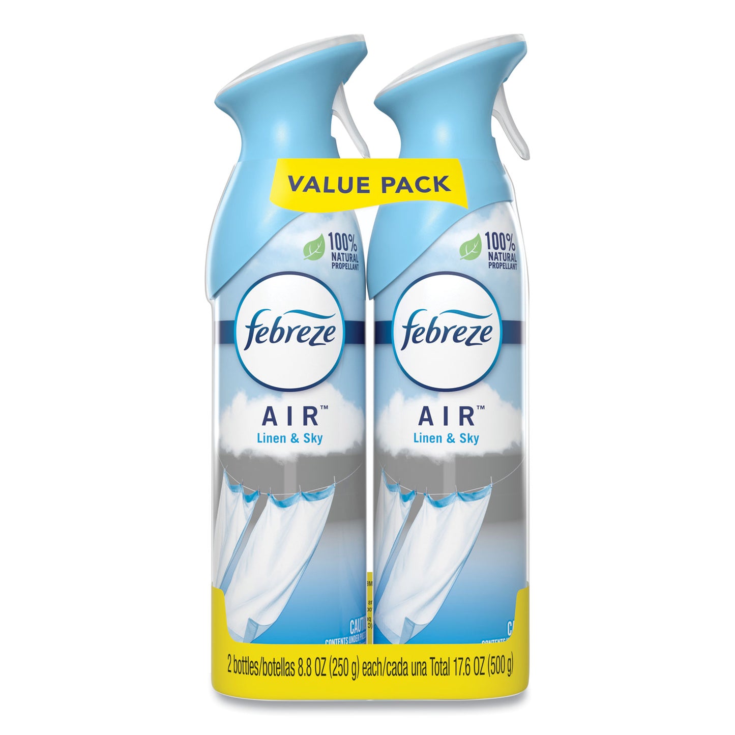 Febreze AIR, Linen and Sky, 8.8 oz Aerosol Spray, 2/Pack (97799PK)