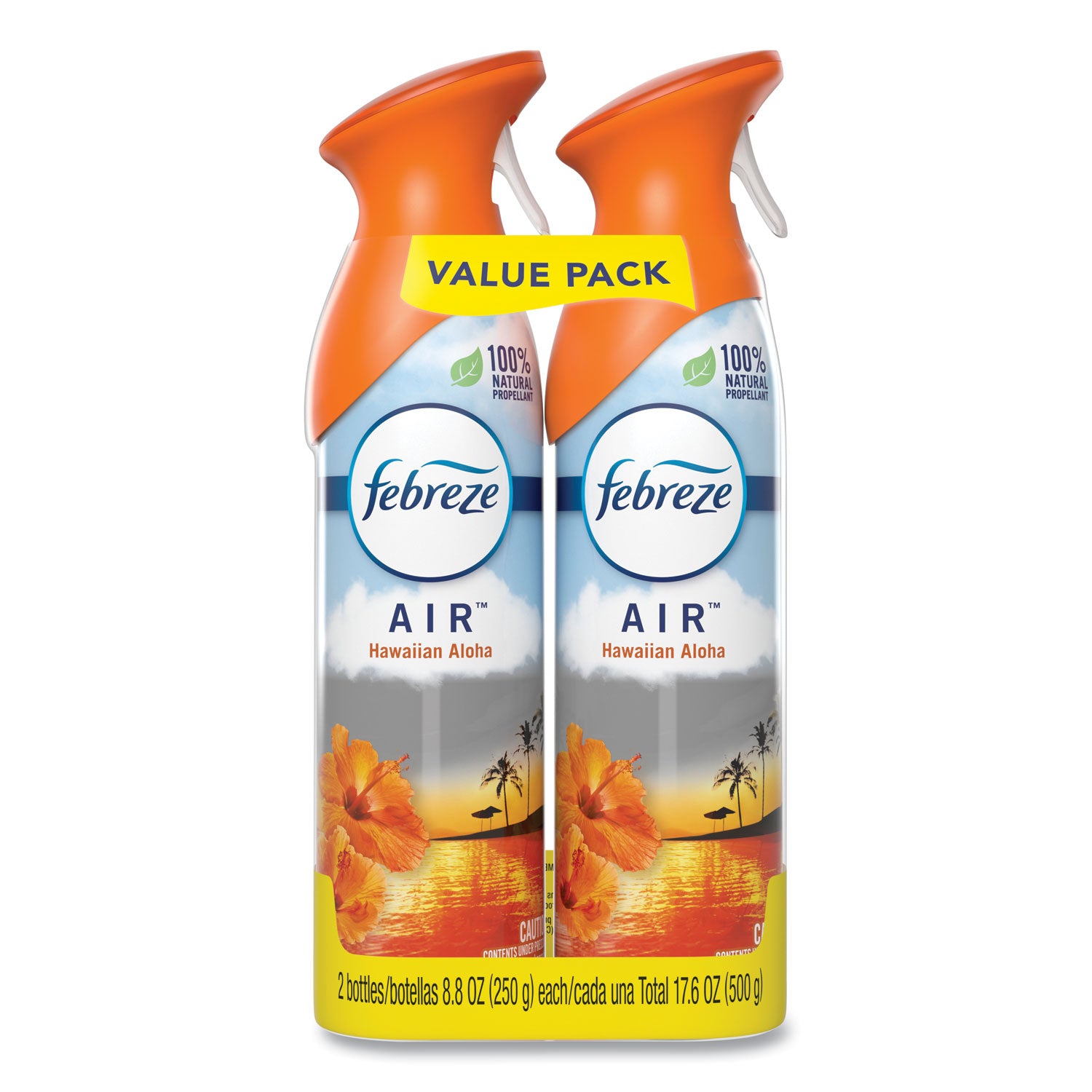 Febreze AIR, Hawaiian Aloha, 8.8 oz Aerosol Spray, 2/Pack, 6 Packs/Carton (97794)