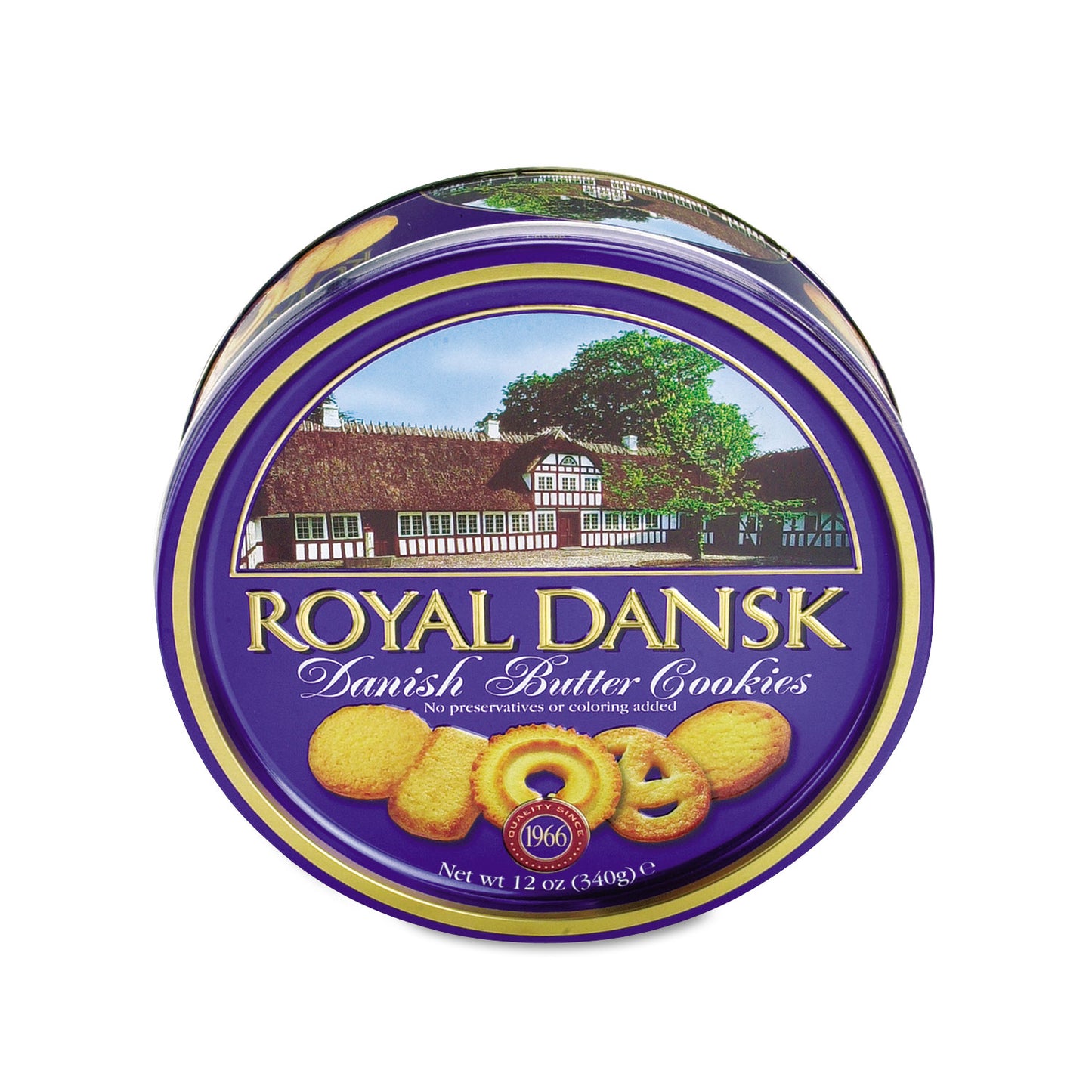 Royal Dansk Cookies, Danish Butter, 12 oz Tin (53005)