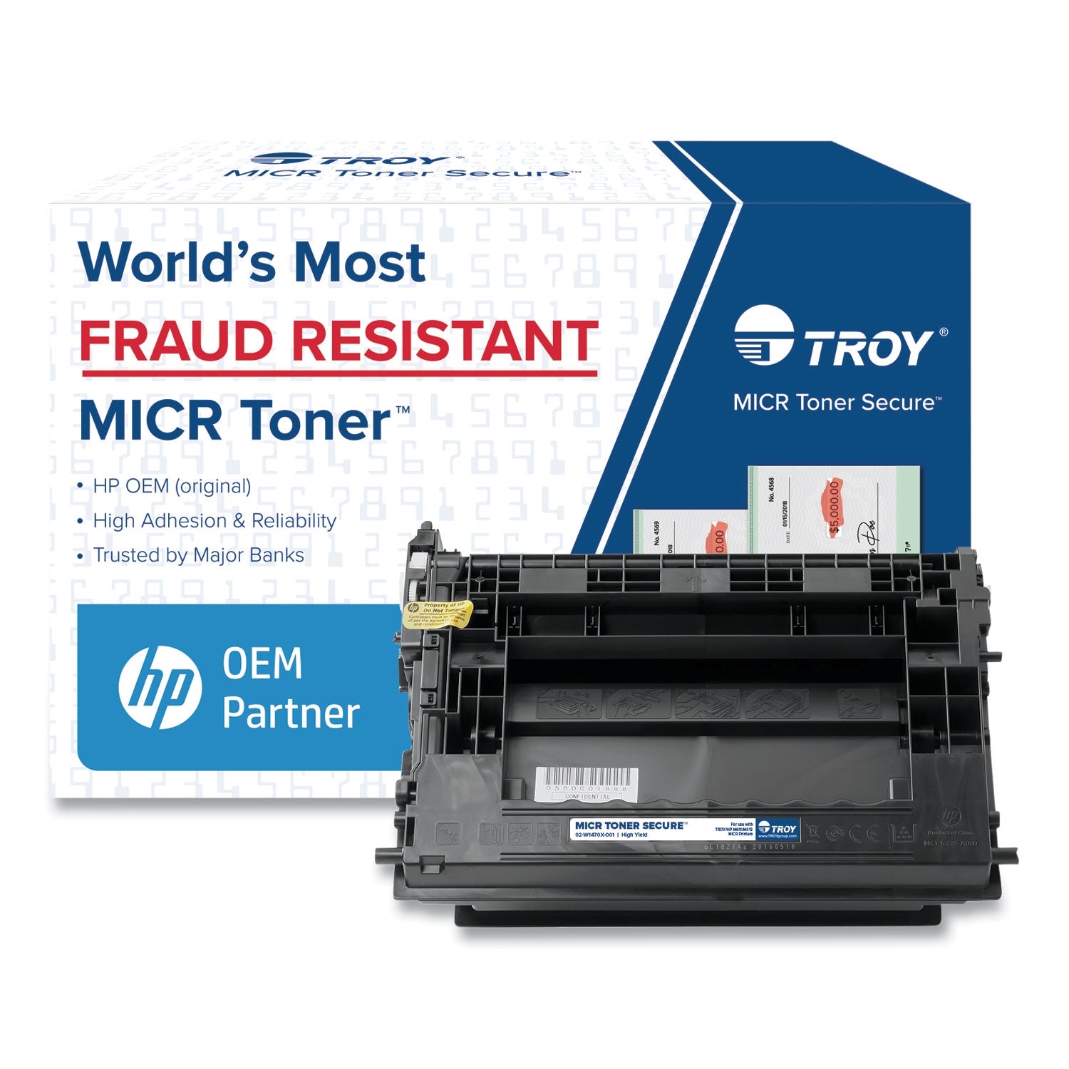 Troy 02W1470X001 147X High-Yield MICR Toner, Alternative for HP W1470X, Black (02W1470X0E1)