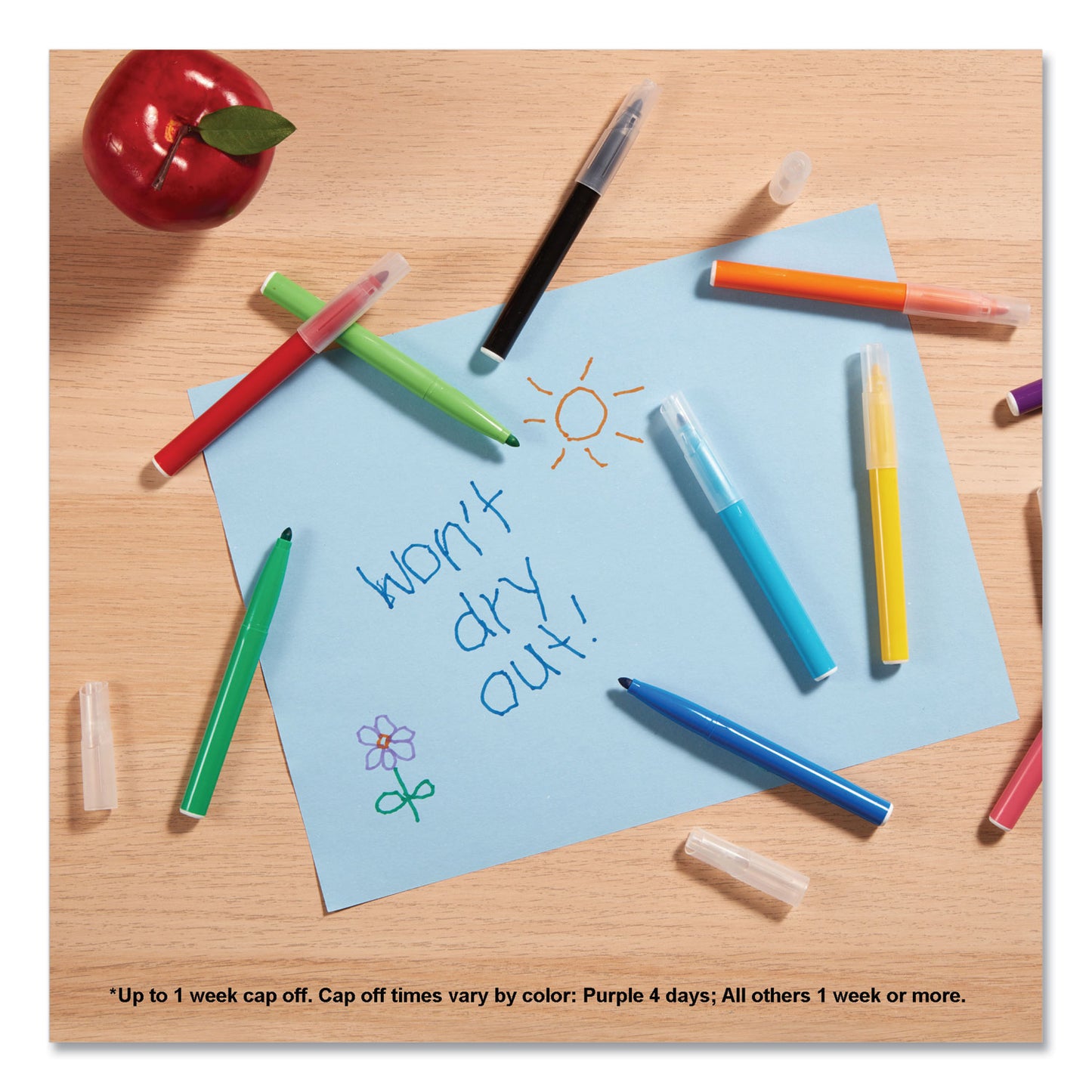 BIC Kids Ultra Washable Markers, Medium Bullet Tip, Assorted Colors, 20/Pack (BKCM20AST)