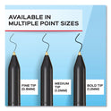 Paper Mate Write Bros. Ballpoint Pen, Stick, Bold 1.2 mm, Black Ink, Black Barrel, Dozen (2124520)