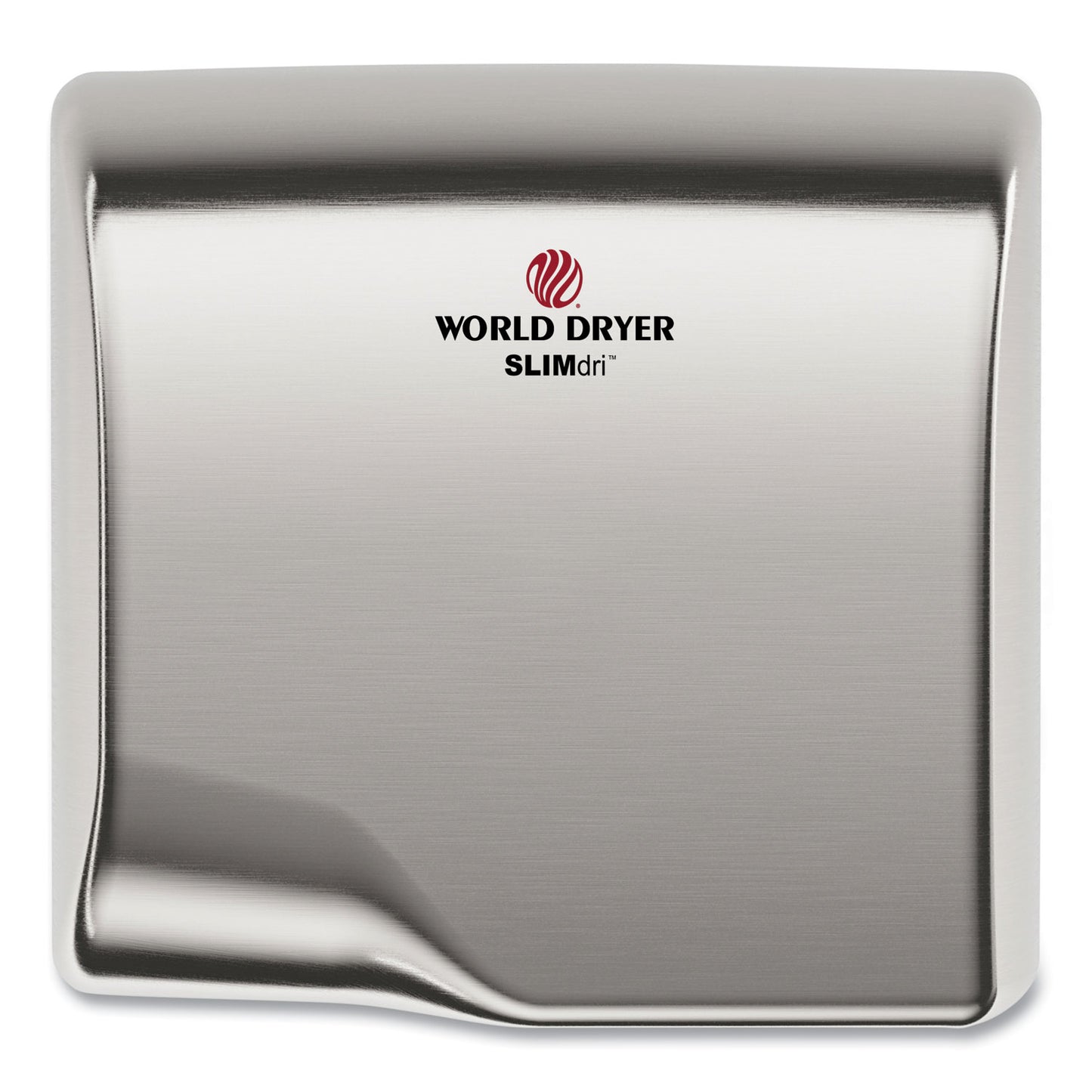 WORLD DRYER SLIMdri Hand Dryer, 110-240 V, 13.87 x 13 x 7, Brushed Stainless Steel (L973A)