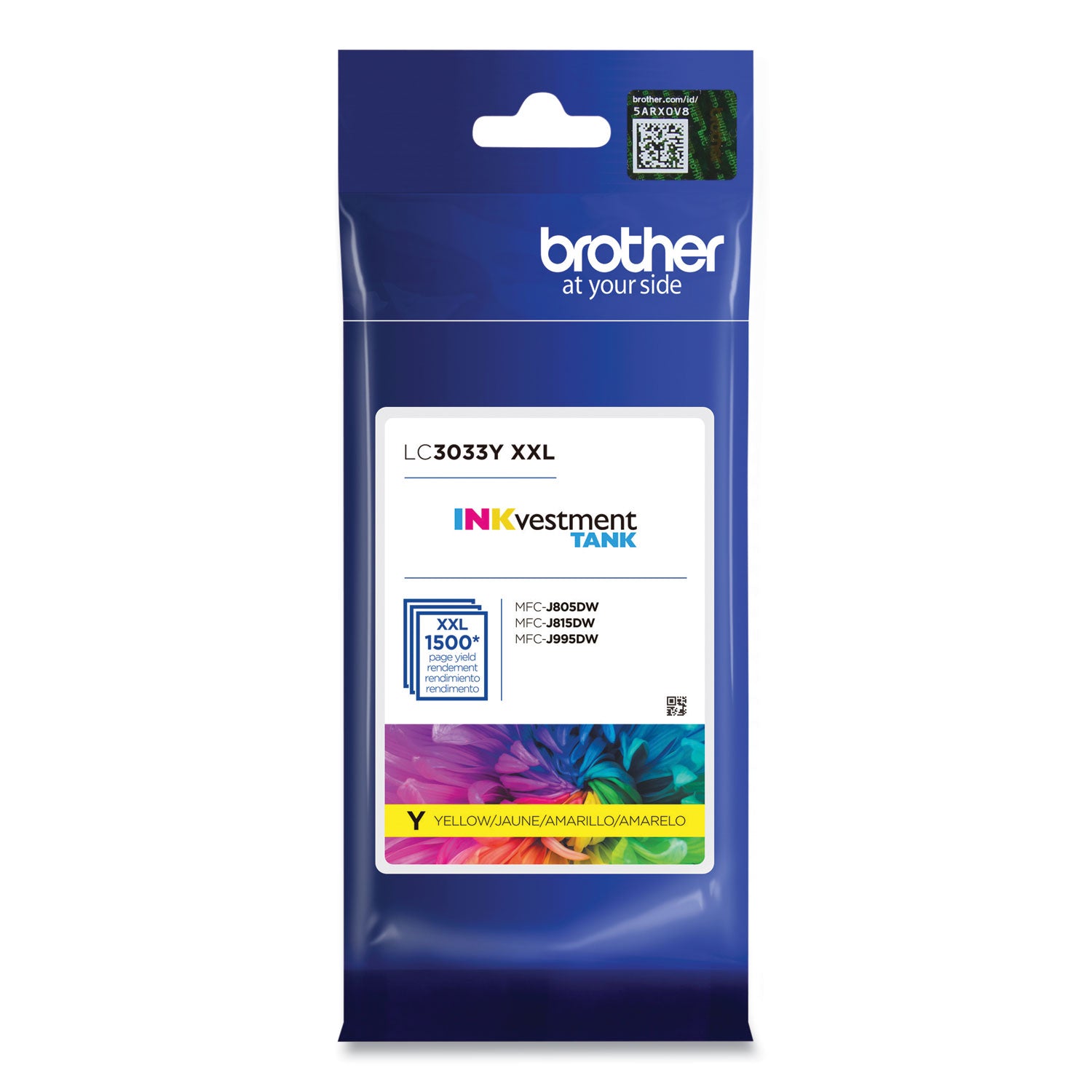 Brother LC3033Y INKvestment Super High-Yield Ink, 1,500 Page-Yield, Yellow