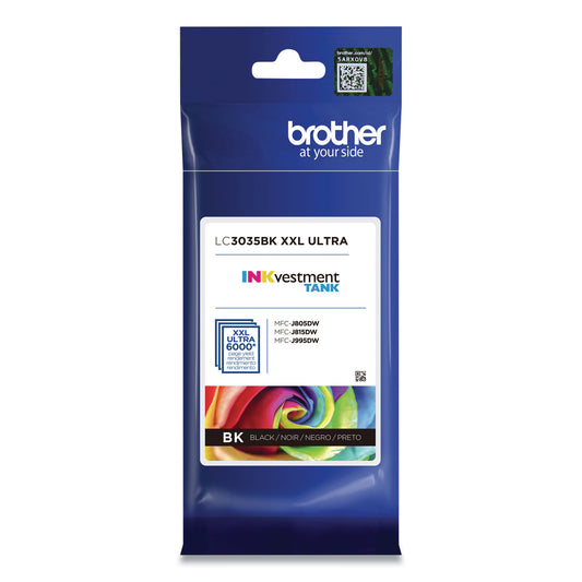 Brother LC3035BK INKvestment Ultra High-Yield Ink, 6,000 Page-Yield, Black