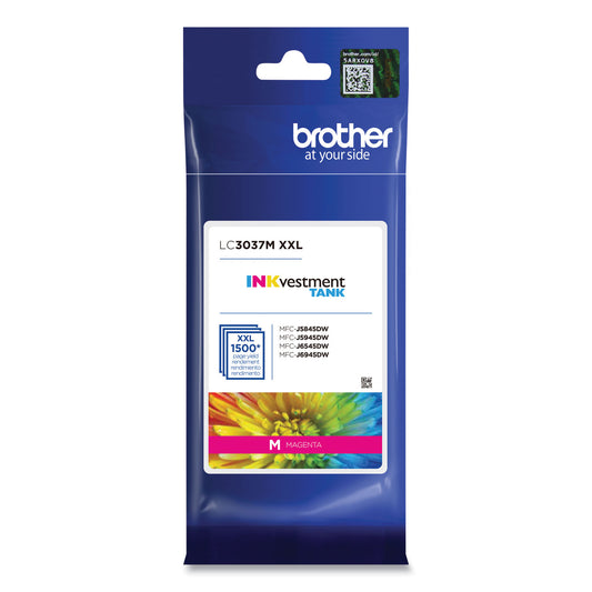 Brother LC3037M INKvestment Super High-Yield Ink, 1,500 Page-Yield, Magenta