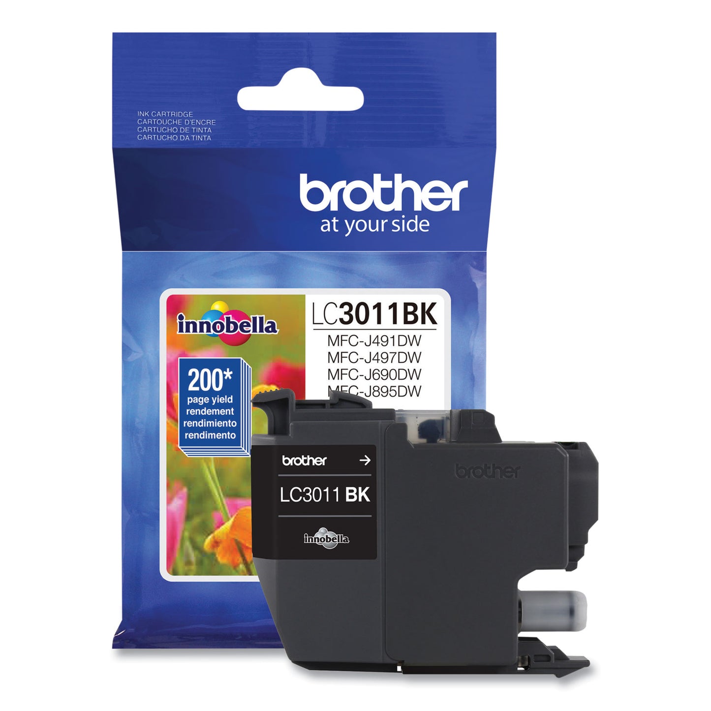 Brother LC3011BK Ink, 200 Page-Yield, Black