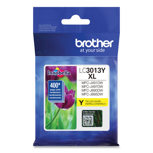 Brother LC3013Y High-Yield Ink, 400 Page-Yield, Yellow