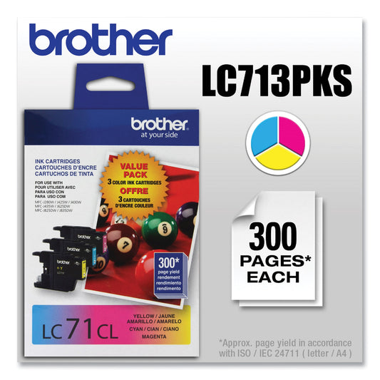 Brother LC713PKS Innobella Ink, 300 Page-Yield, Cyan/Magenta/Yellow