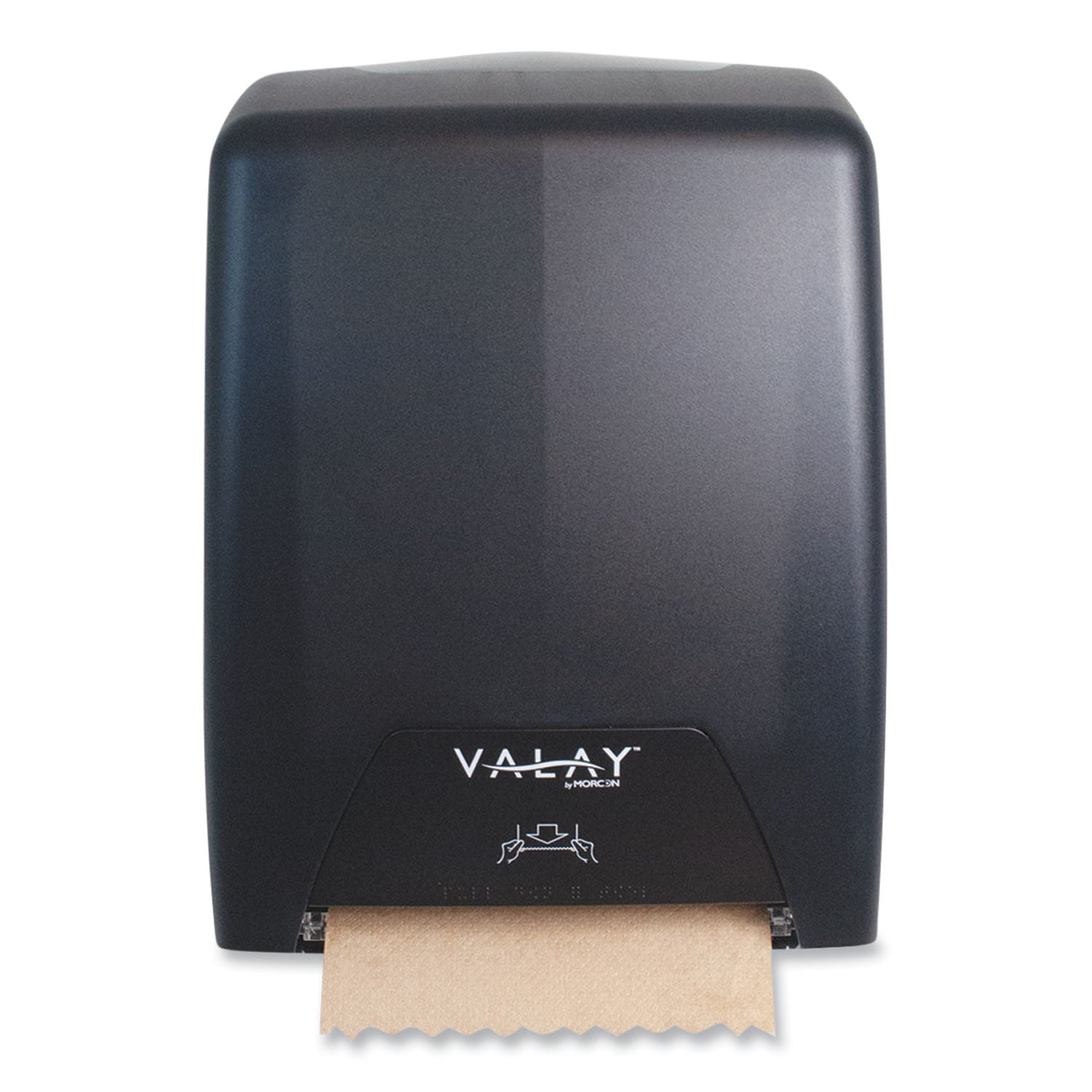 Morcon Paper Valay Proprietary Roll Towel Dispenser, 11.75 x 8.5 x 14, Black (VT1008)