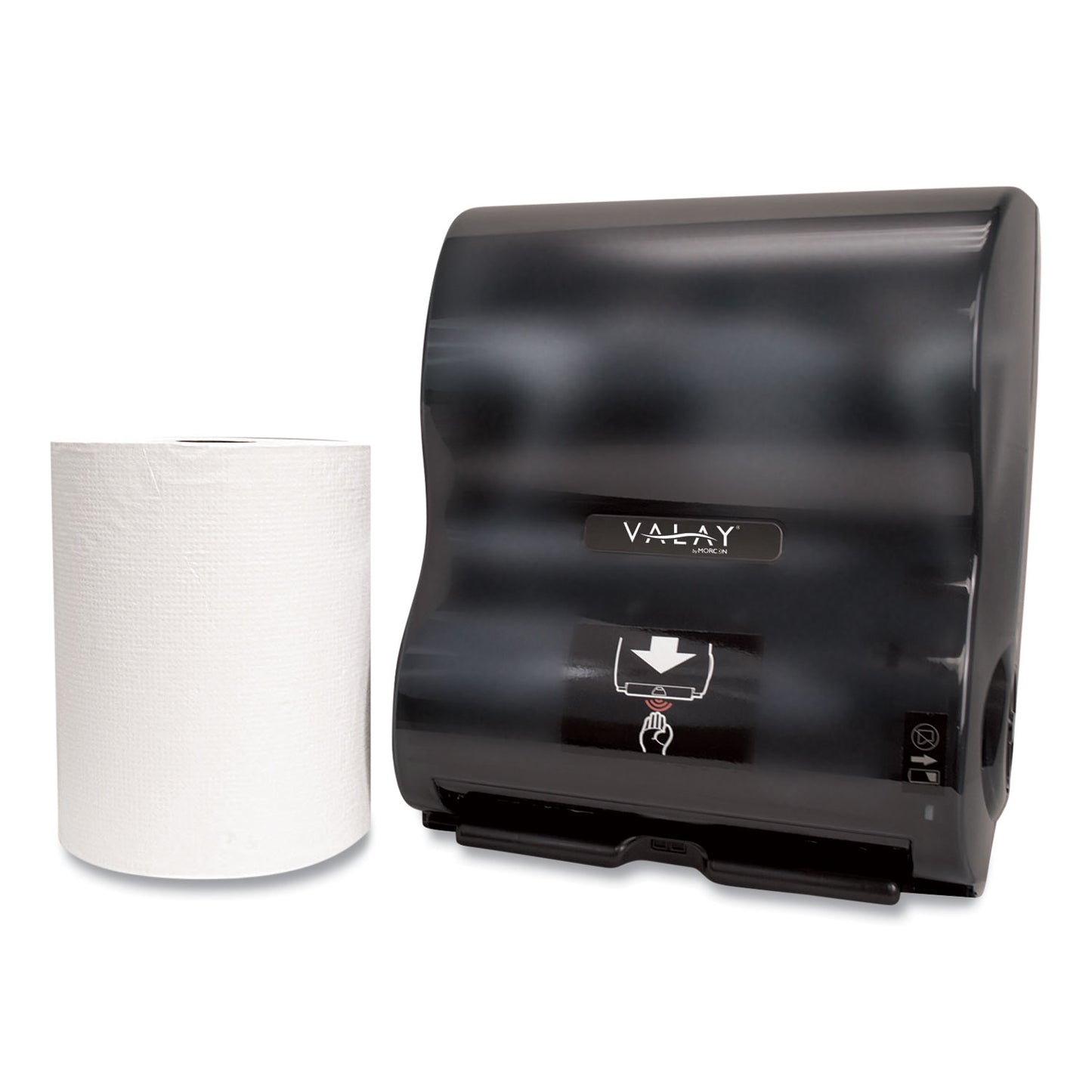 Morcon Paper Valay 10 Inch Roll Towel Dispenser, 13.25 x 9 x 14.25, Black (VT1010)