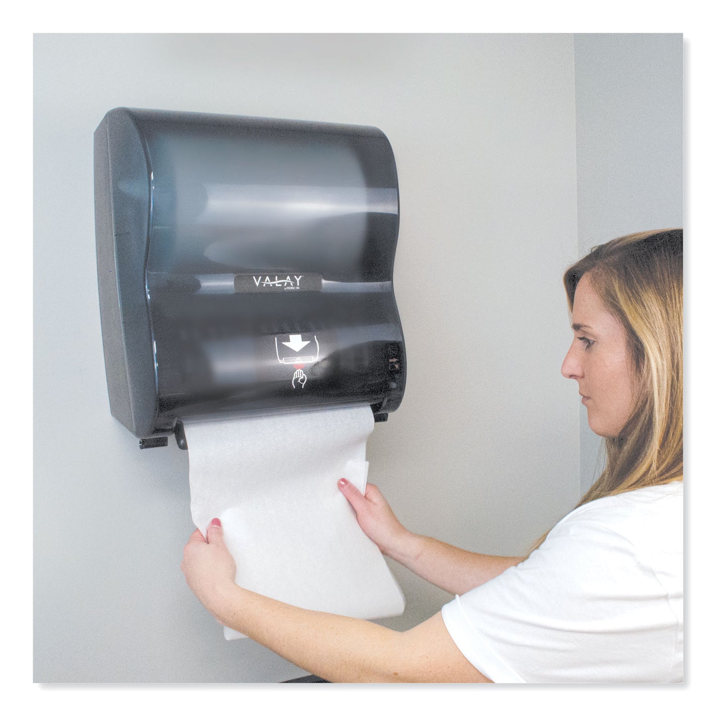 Morcon Paper Valay 10 Inch Roll Towel Dispenser, 13.25 x 9 x 14.25, Black (VT1010)