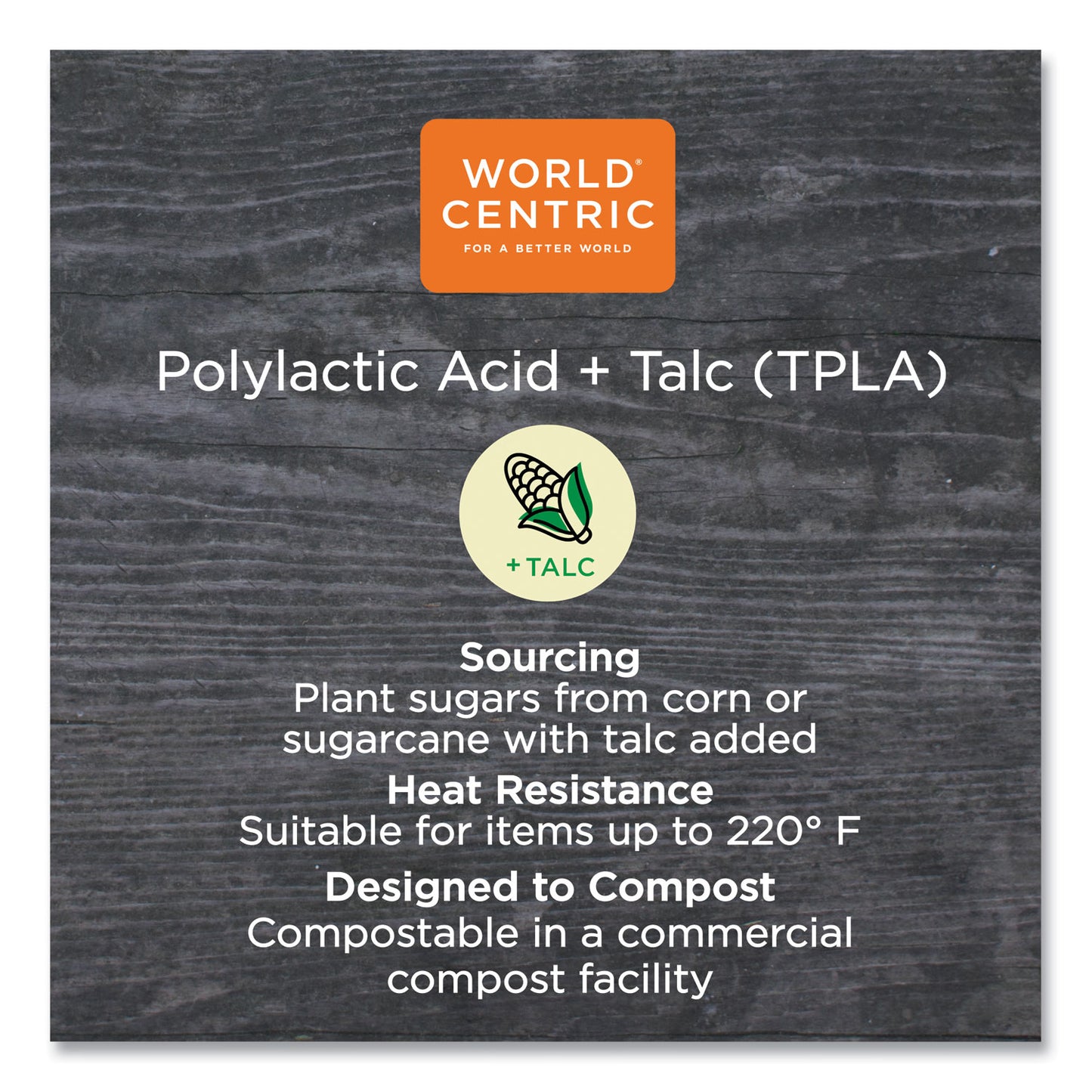 World Centric TPLA Compostable Cutlery, Spoon, 6", White, 1,000/Carton (SPPS6)