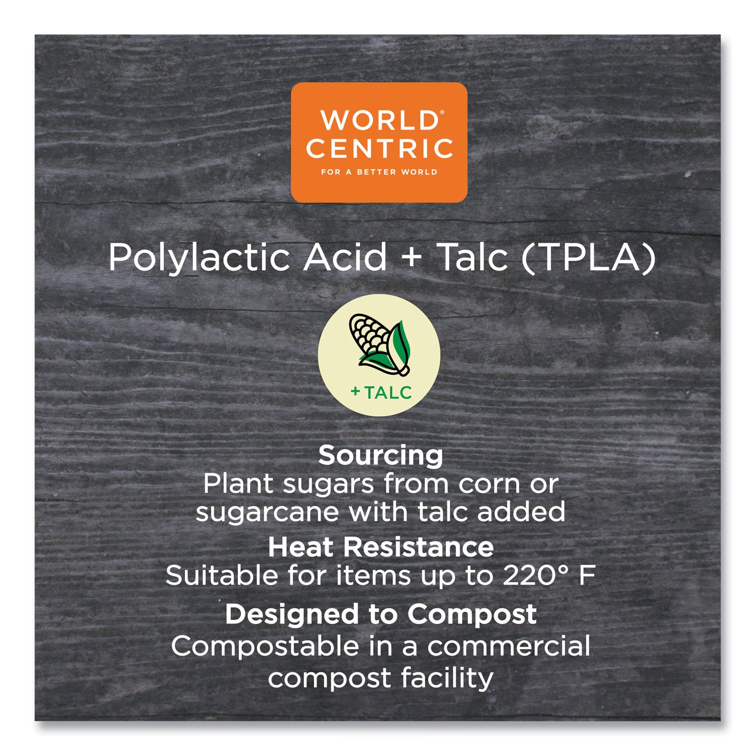 World Centric TPLA Compostable Cutlery, Spoon, 6", White, 1,000/Carton (SPPS6)