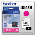 Brother LC103M Innobella High-Yield Ink, 600 Page-Yield, Magenta