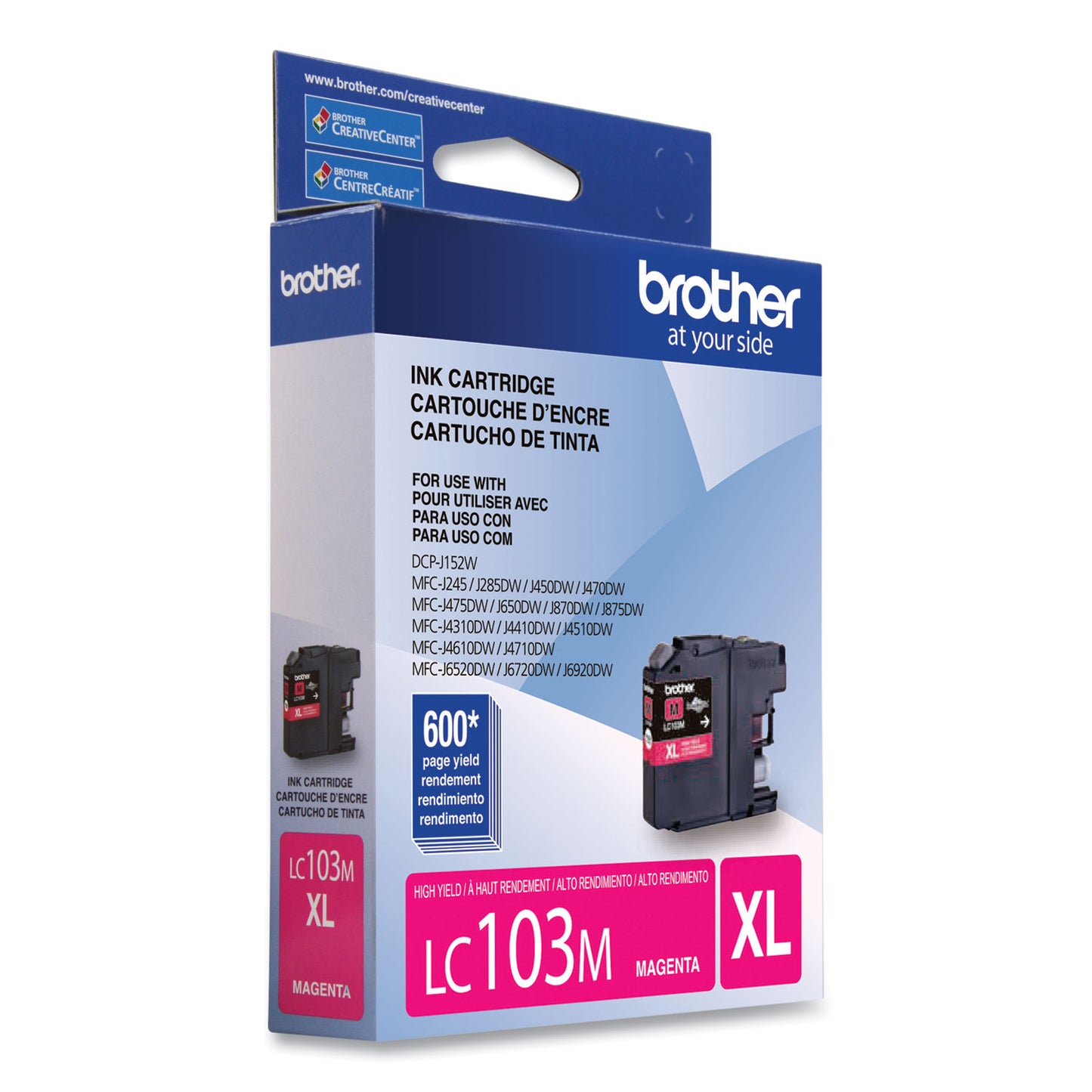 Brother LC103M Innobella High-Yield Ink, 600 Page-Yield, Magenta