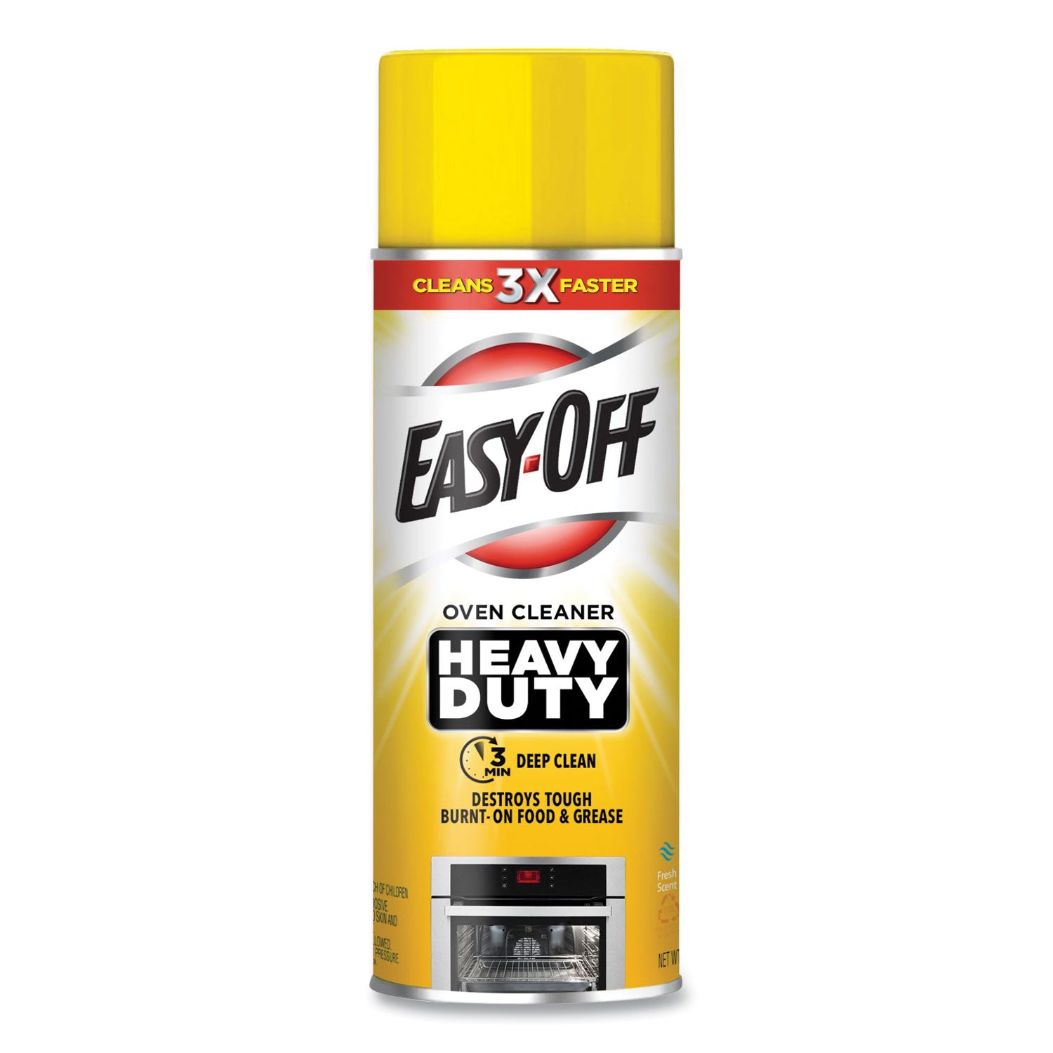 EASY-OFF Heavy Duty Oven Cleaner, Fresh Scent, Foam, 14.5 oz Aerosol Spray, 6/Carton (87980)