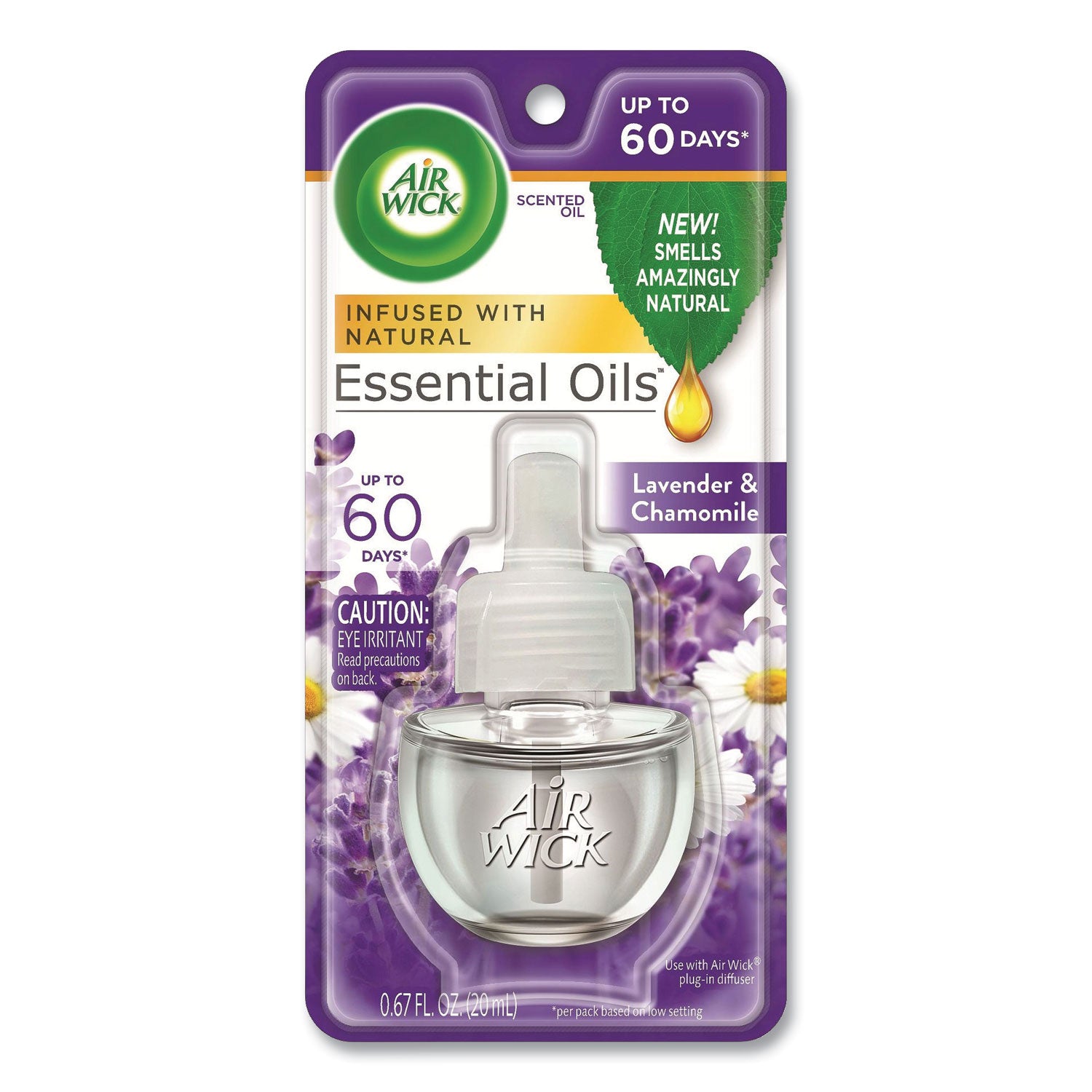 Air Wick Scented Oil Refill, Lavender and Chamomile, 0.67 oz, 8/Carton (78297CT)