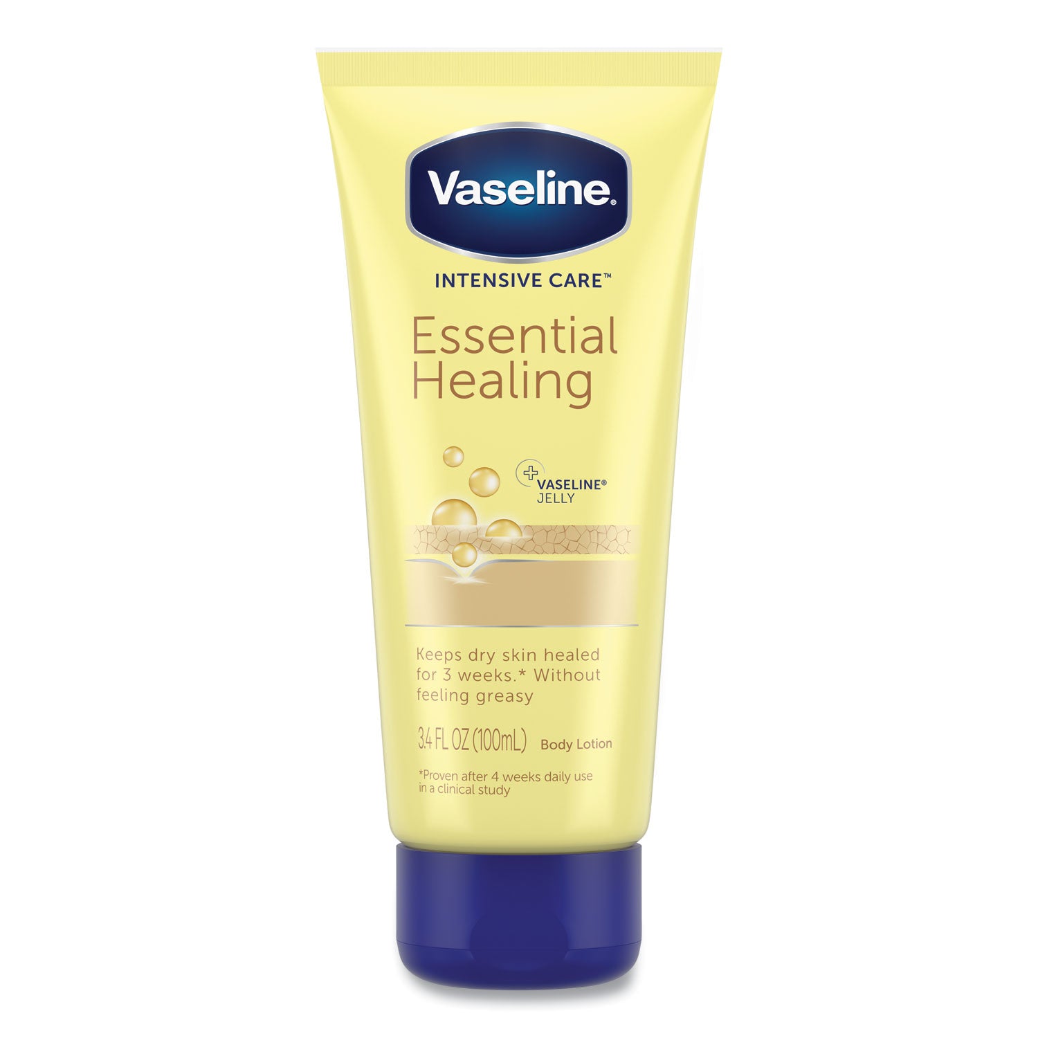 Vaseline Intensive Care Essential Healing Body Lotion, 3.4 oz Squeeze Tube (04448EA)