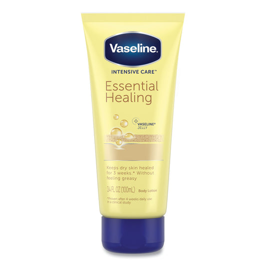 Vaseline Intensive Care Essential Healing Body Lotion, 3.4 oz Squeeze Tube (04448EA)