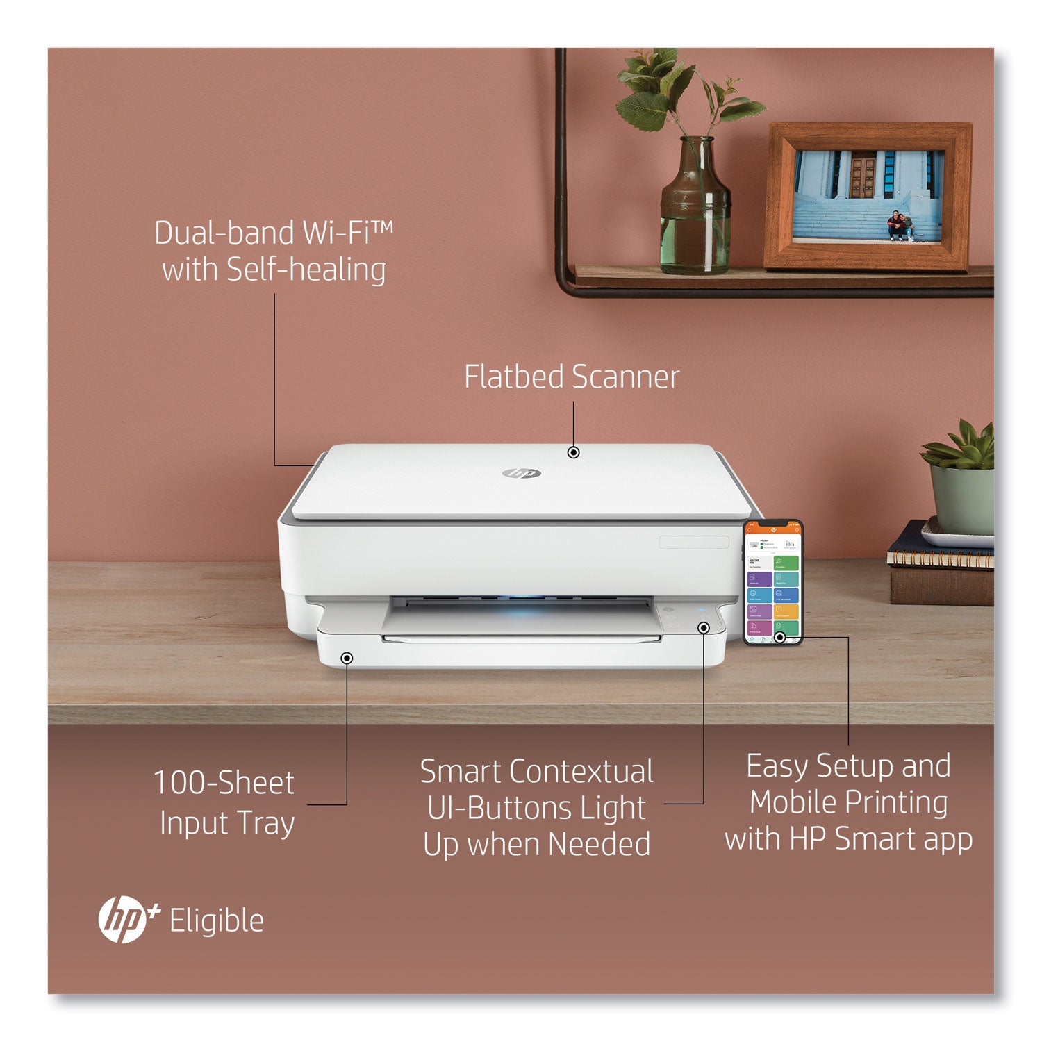 HP ENVY 6055e Wireless All-in-One Inkjet Printer, Copy/Print/Scan (223N1A)