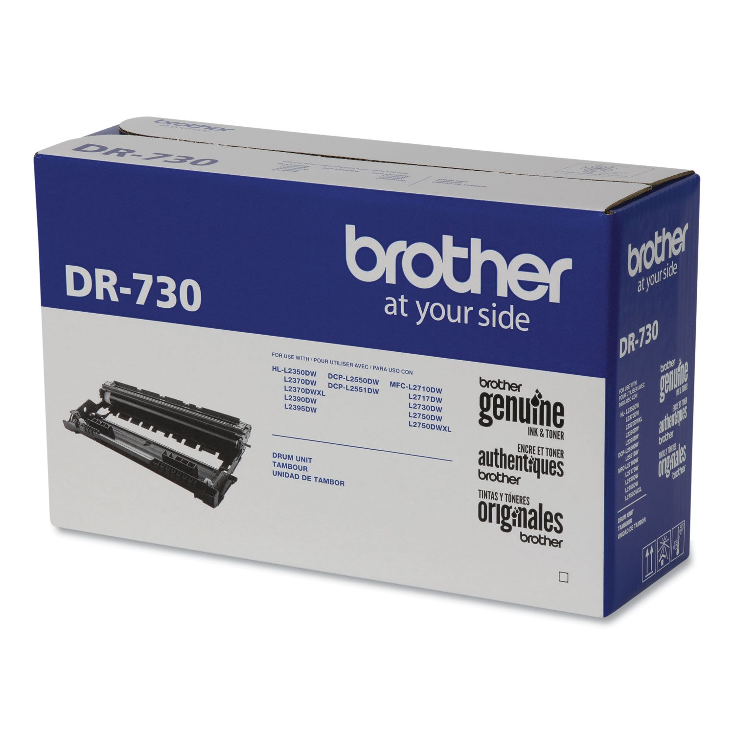 Brother DR730 Drum Unit, 12,000 Page-Yield, Black