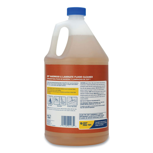 Zep Commercial Hardwood and Laminate Cleaner, 1 gal Bottle (ZUHLF128EA)