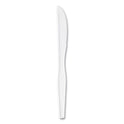 Dixie Plastic Cutlery, Heavyweight Knives, White, 1,000/Carton (KH217)