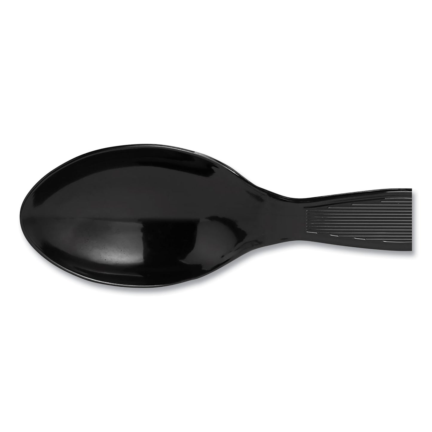 Dixie Plastic Cutlery, Heavyweight Teaspoons, Black, 1,000/Carton (TH517)