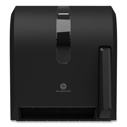 Georgia Pacific Professional Hygienic Push-Paddle Roll Towel Dispenser, 13 x 10 x 14.4, Black (54338A)