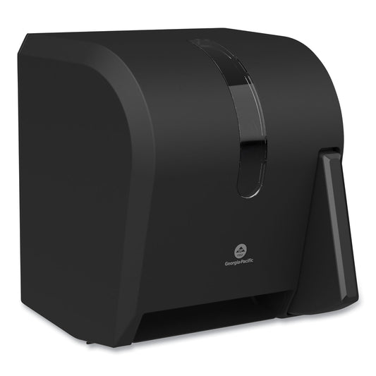 Georgia Pacific Professional Hygienic Push-Paddle Roll Towel Dispenser, 13 x 10 x 14.4, Black (54338A)