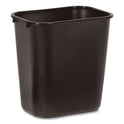 Rubbermaid Commercial Deskside Plastic Wastebasket, 7 gal, Plastic, Black (295600BK)