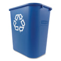 Rubbermaid Commercial Deskside Recycling Container, Medium, 28.13 qt, Plastic, Blue (295673BE)