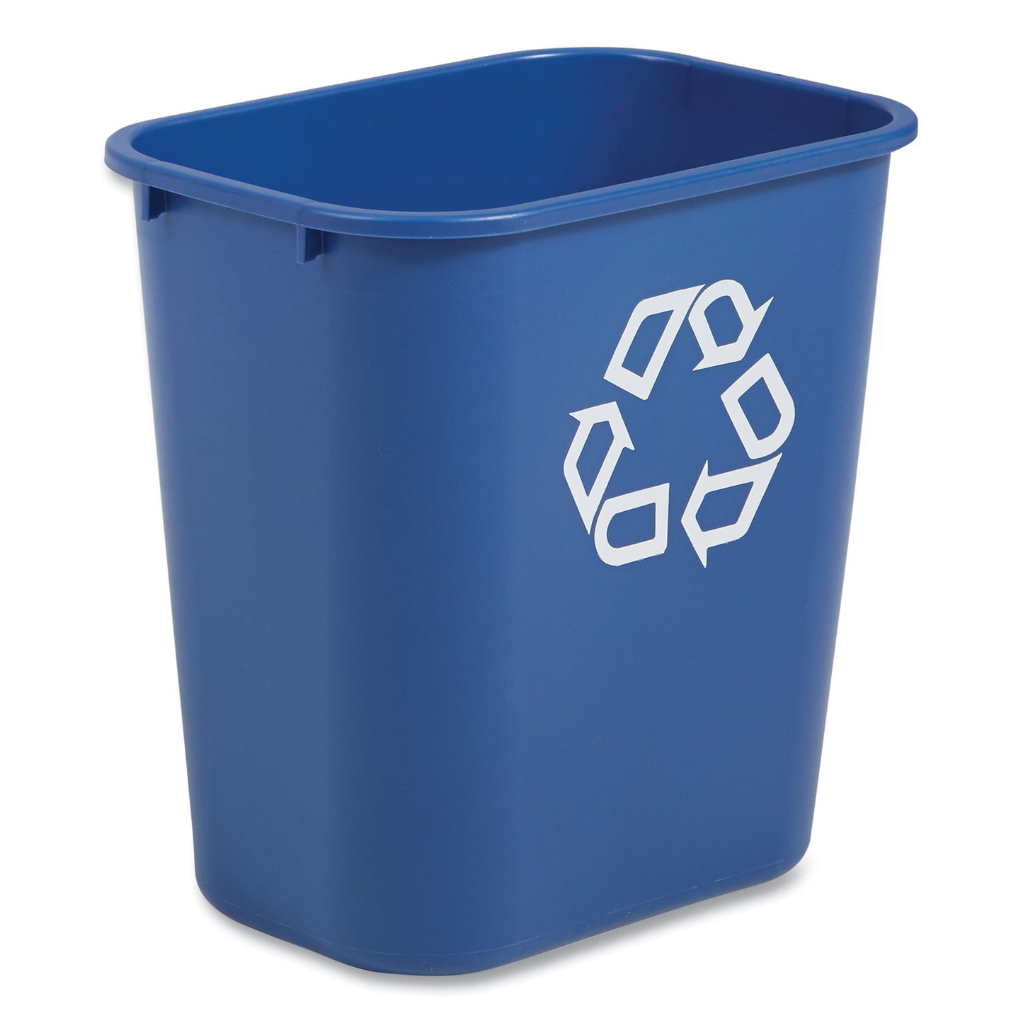 Rubbermaid Commercial Deskside Recycling Container, Medium, 28.13 qt, Plastic, Blue (295673BE)