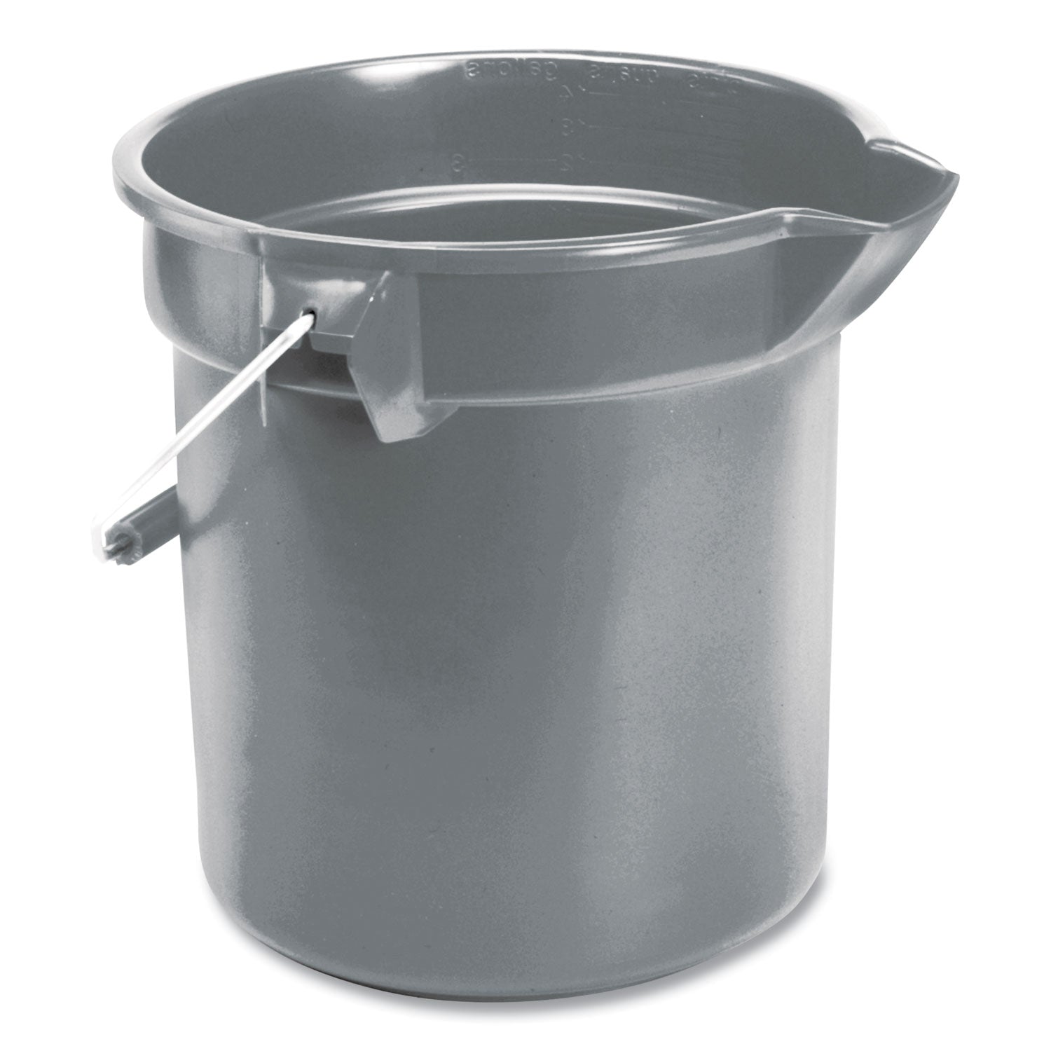 Rubbermaid Commercial 10 Quart Plastic Utility Pail, Plastic, Gray, 10.5" dia (296300GY)