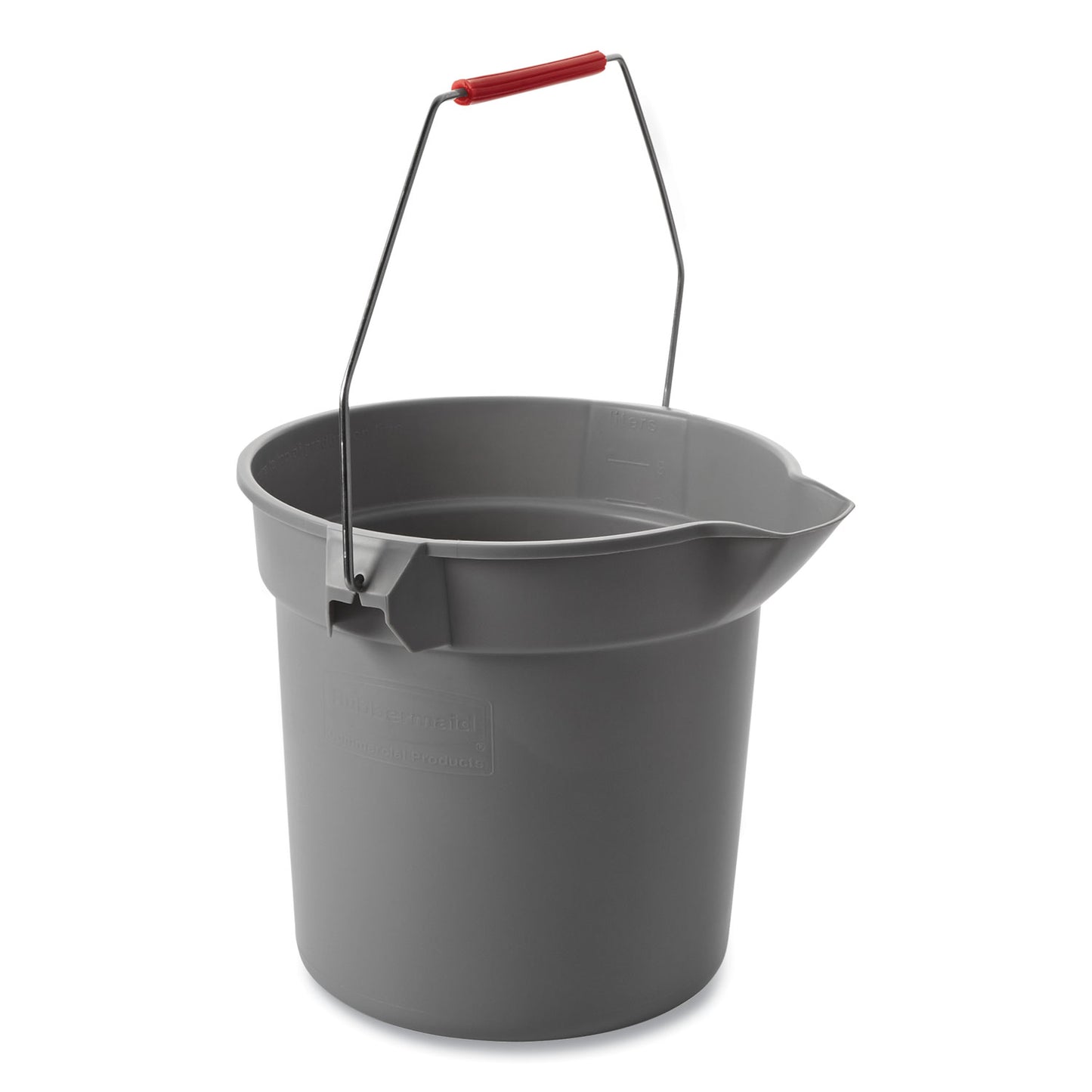 Rubbermaid Commercial 10 Quart Plastic Utility Pail, Plastic, Gray, 10.5" dia (296300GY)