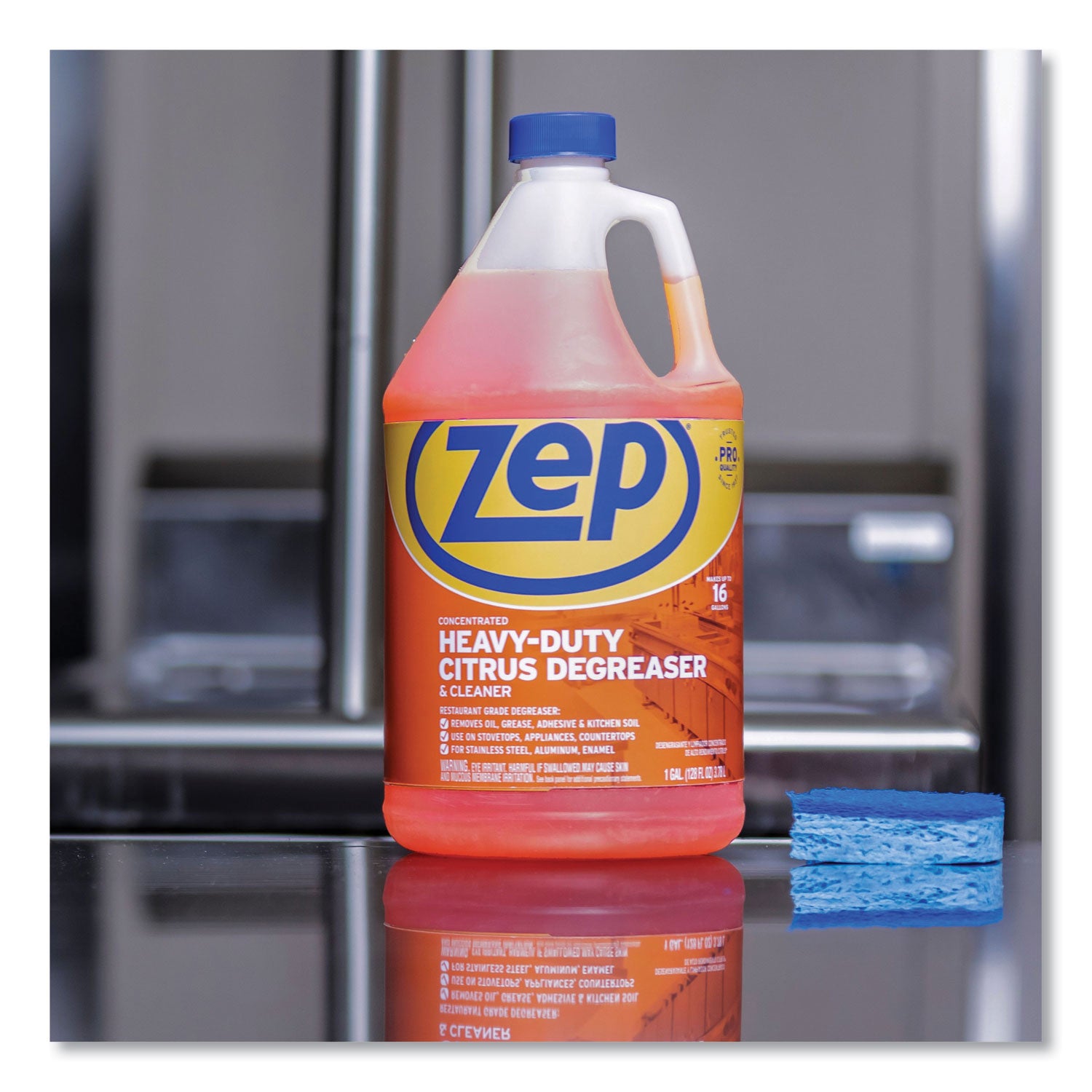 Zep Commercial Cleaner and Degreaser, Citrus Scent, 1 gal Bottle (ZUCIT128)