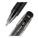 uni-ball Jetstream 101 Hybrid Gel Pen, Stick, Bold 1 mm, Black Ink, Black Barrel, Dozen (1768011)
