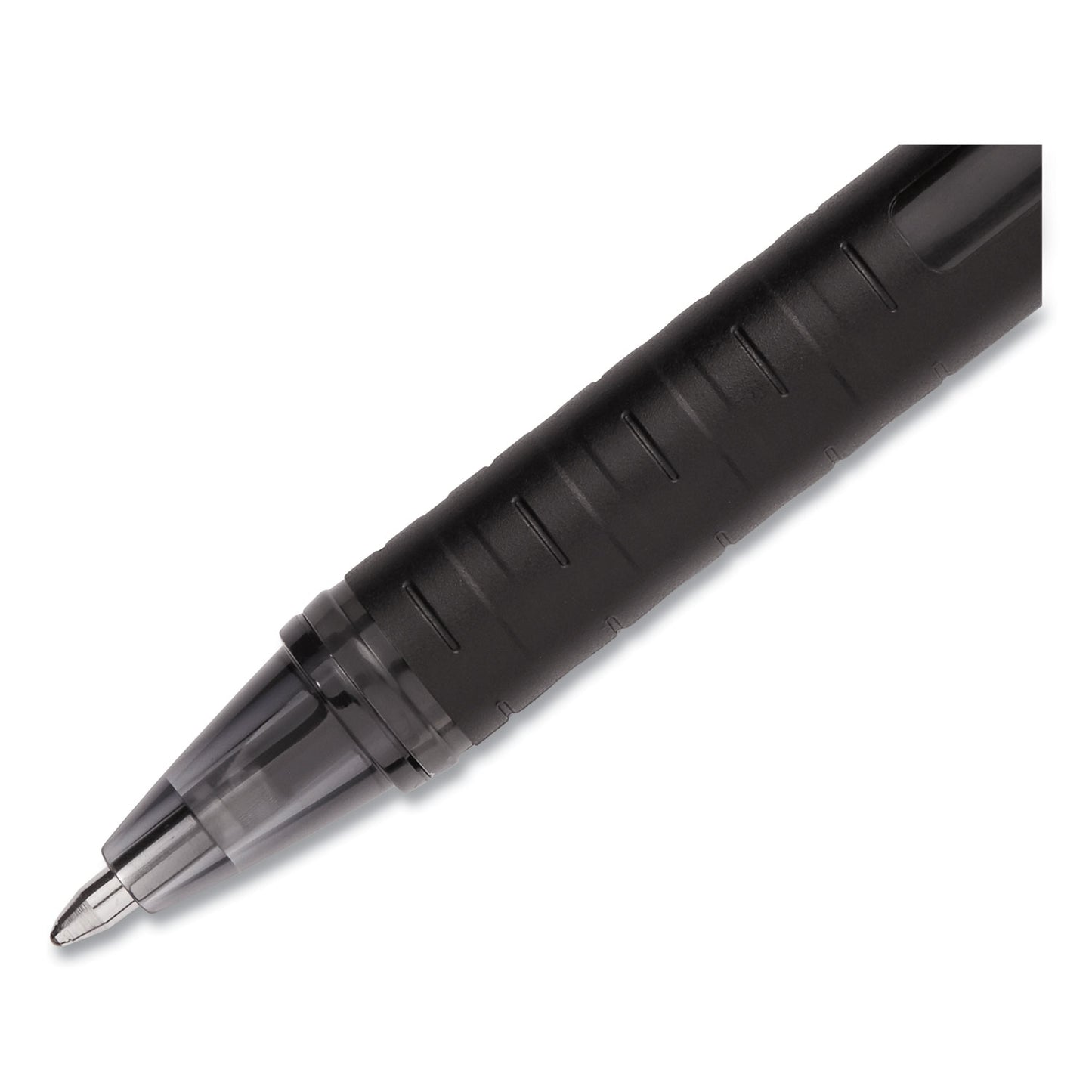 uni-ball Jetstream 101 Hybrid Gel Pen, Stick, Bold 1 mm, Black Ink, Black Barrel, Dozen (1768011)