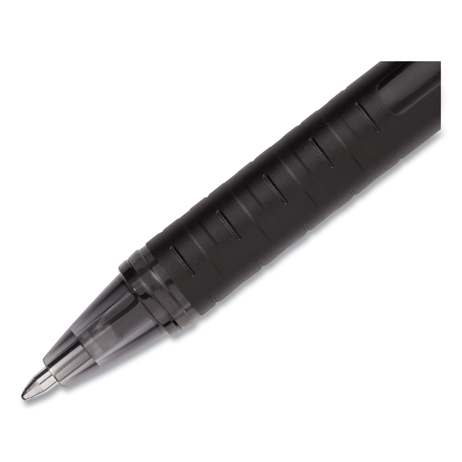 uni-ball Jetstream 101 Hybrid Gel Pen, Stick, Bold 1 mm, Black Ink, Black Barrel, Dozen (1768011)