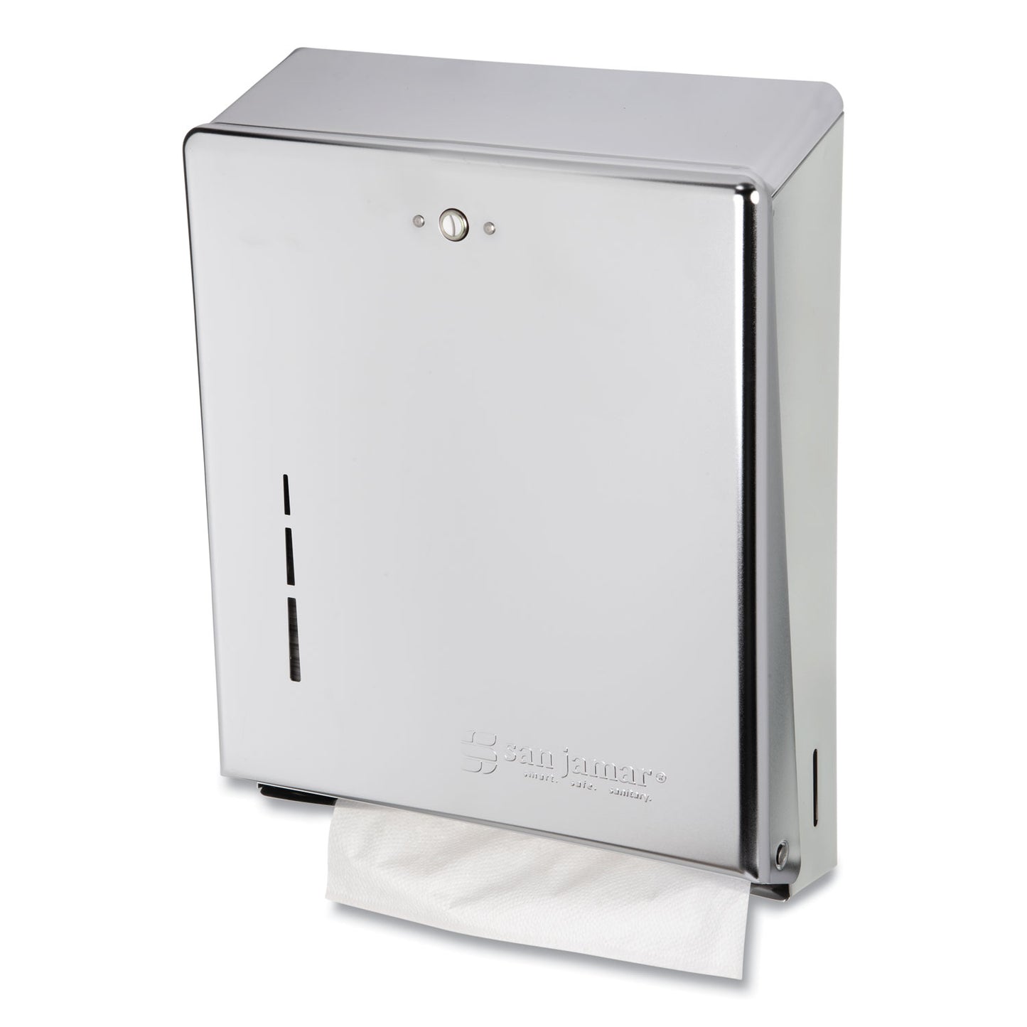 San Jamar C-Fold/Multifold Towel Dispenser, 11.38 x 4 x 14.75, Chrome (T1900XC)