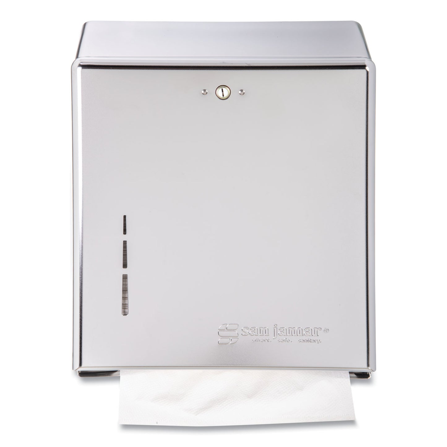 San Jamar C-Fold/Multifold Towel Dispenser, 11.38 x 4 x 14.75, Chrome (T1900XC)