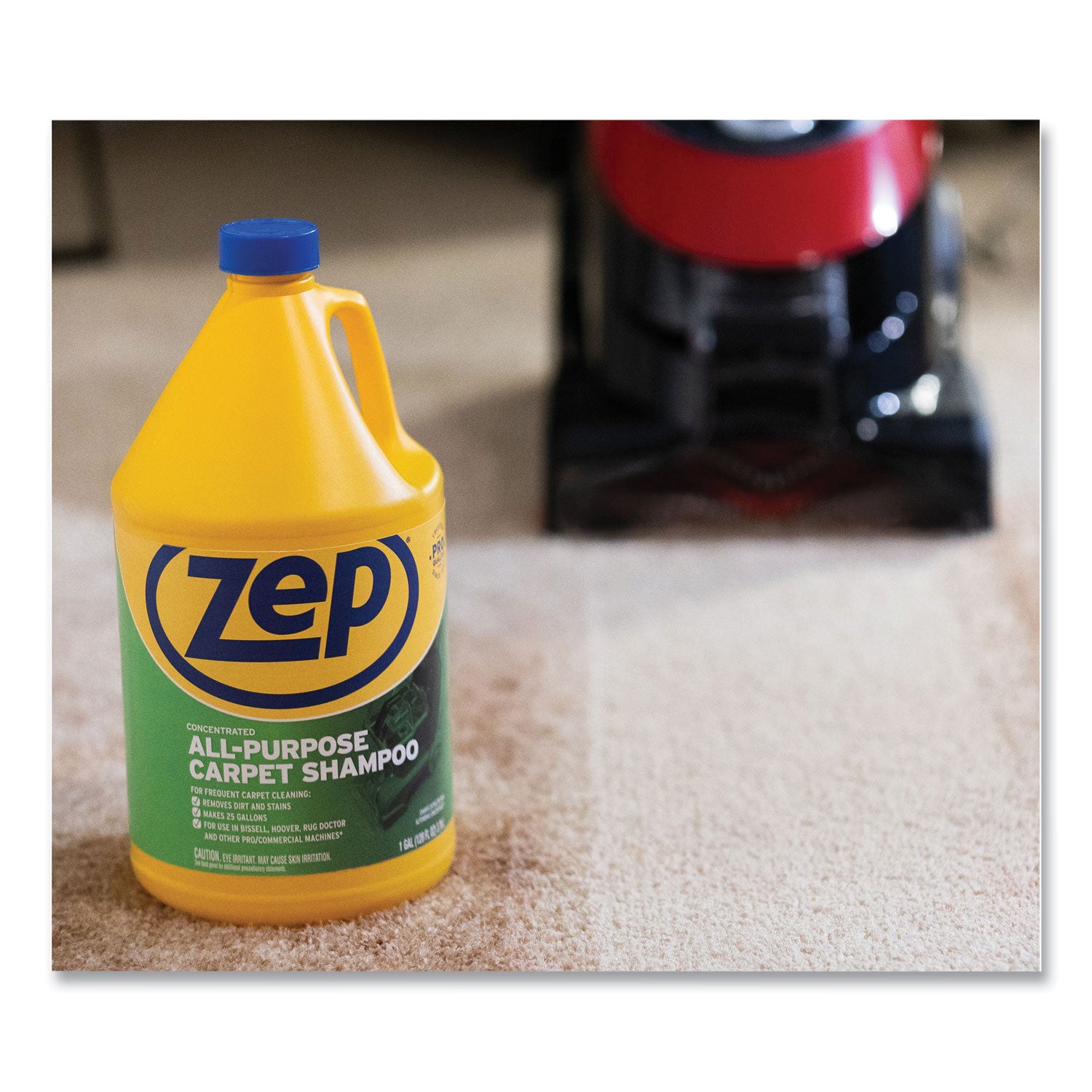 Zep Commercial Concentrated All-Purpose Carpet Shampoo, Unscented, 1 gal Bottle (ZUCEC128EA)