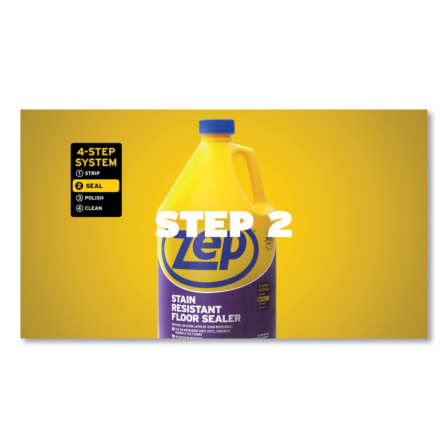 Zep Commercial Stain Resistant Floor Sealer, 1 gal Bottle (ZUFSLR128EA)