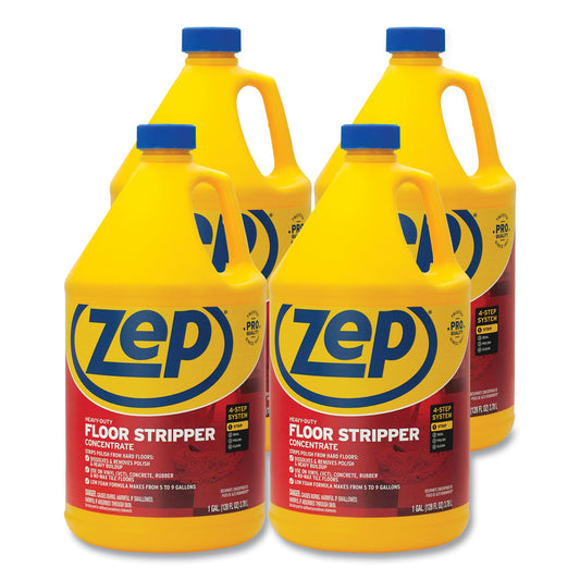 Zep Commercial Floor Stripper, Unscented, 1 gal, 4/Carton (ZULFFS128CT)