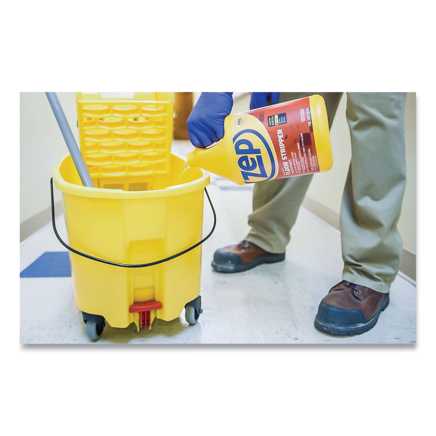 Zep Commercial Floor Stripper, Unscented, 1 gal, 4/Carton (ZULFFS128CT)